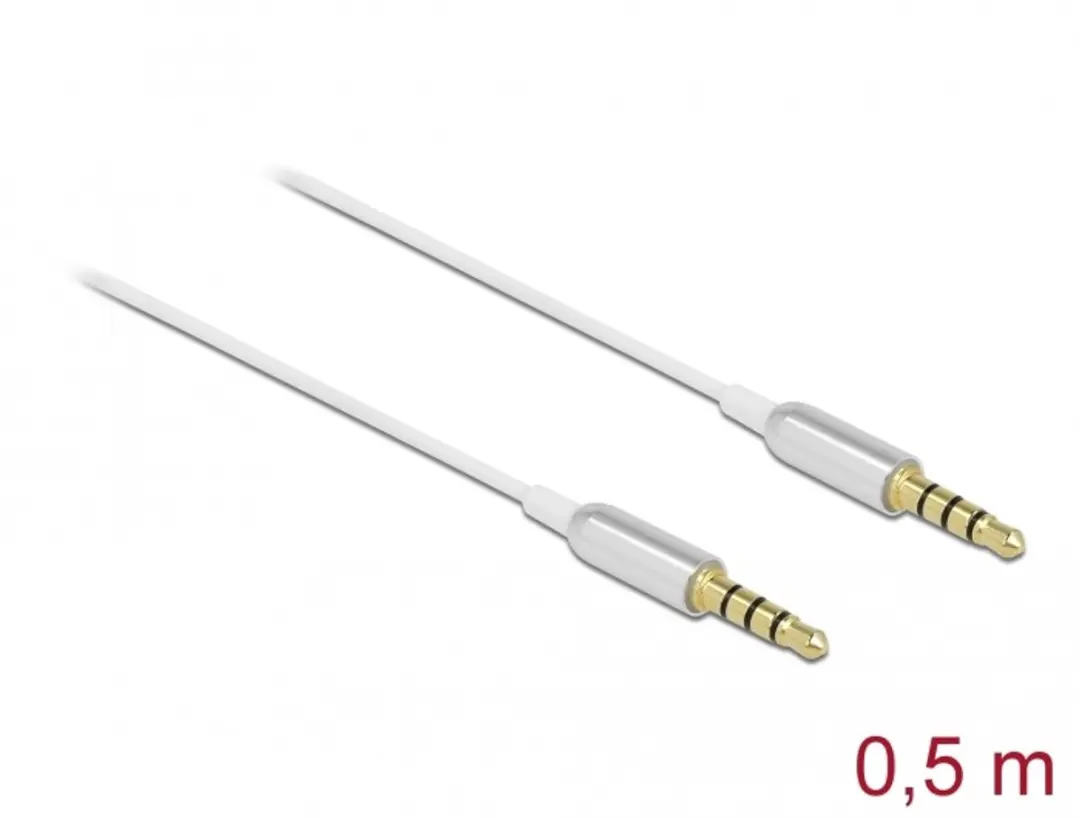 Delock Stereo Jackkabel 3.5mm 4-pin M/M