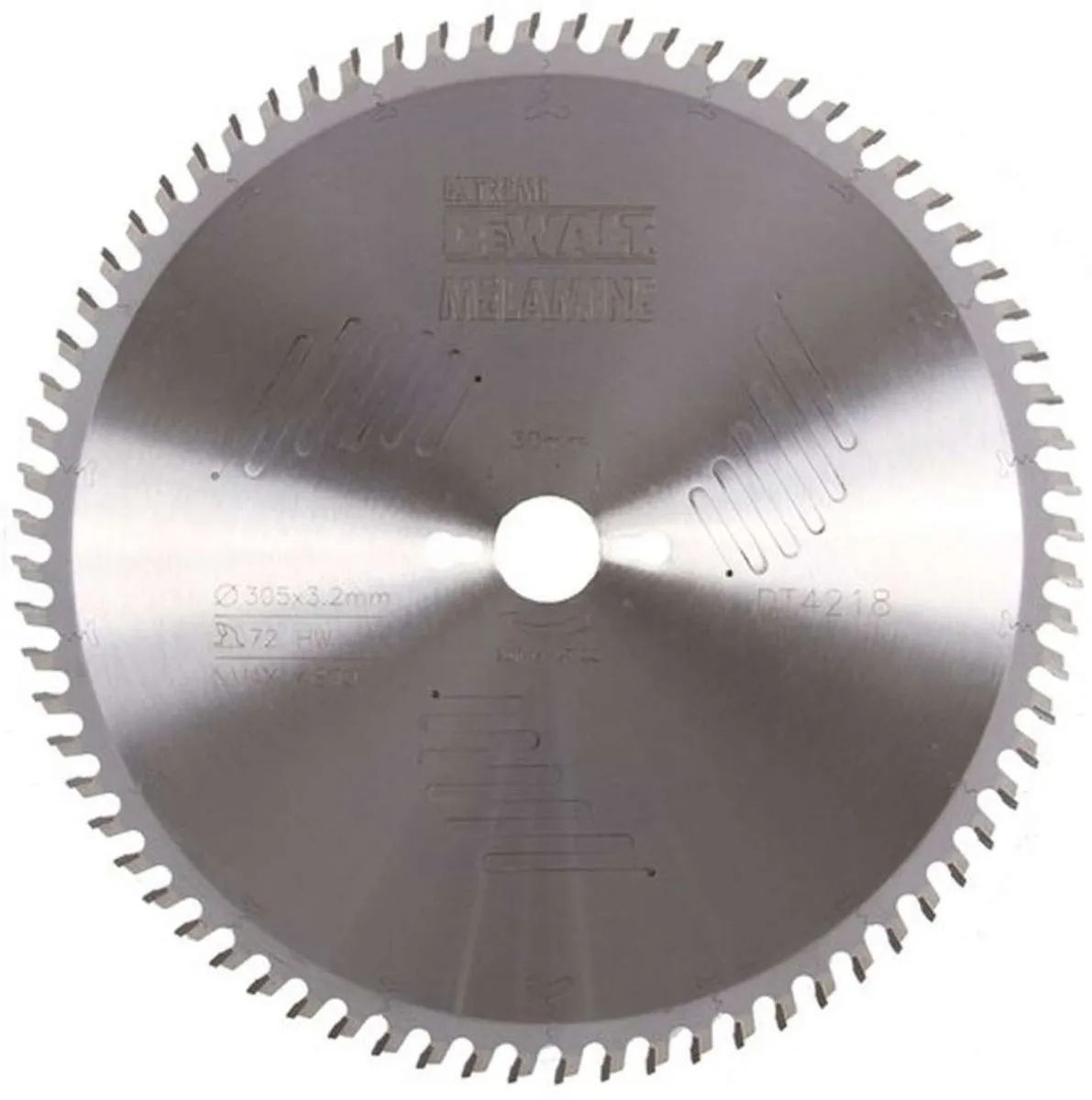DeWALT Cirkelzaagblad voor Melamine | Extreme | Ø 305mm Asgat 30mm 72T - DT4218-QZ