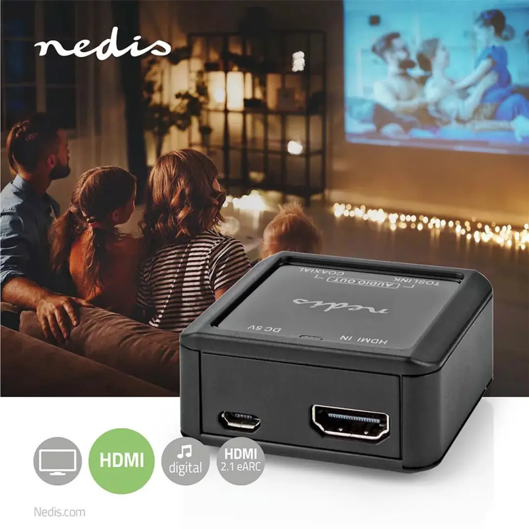 Nedis ACON3425AT Digitale Audioconverter - Coax/Toslink