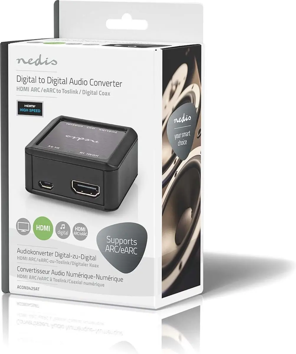 Nedis ACON3425AT Digitale Audioconverter - Coax/Toslink