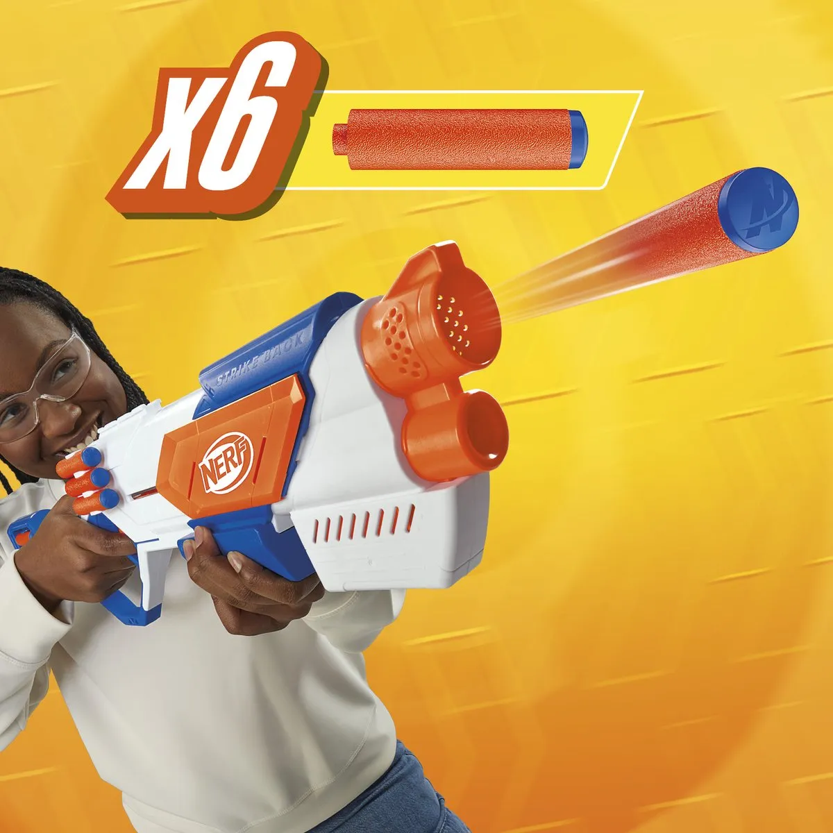Nerf N Series Strikeback G0218 Speelgoedblaster - 18 Darts - Multikleur