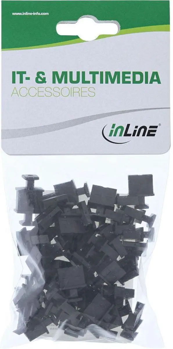 InLine USB-A Poortbeschermer - 50 Stuks - Zwart