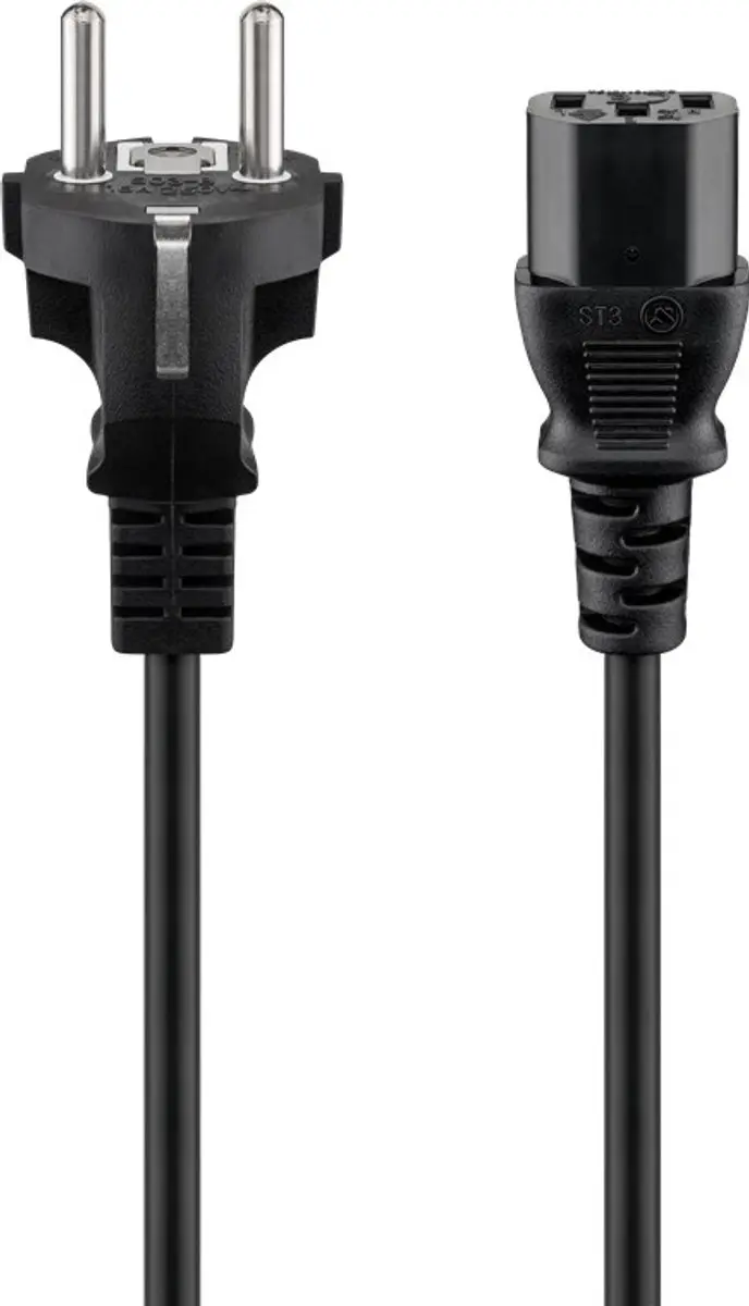 Goobay IEC Stroomkabel 59571 - Zwart