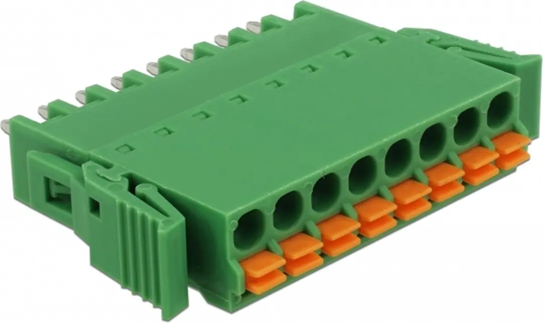 Delock Terminalblokset 8-polig 3.81mm - Groen/Oranje