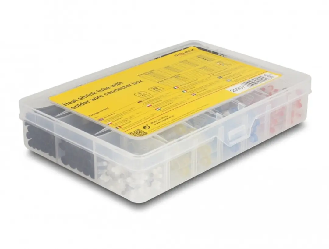 Delock Heat Shrink Tube Set 308 Stuks - Zwart/Meerkleurig