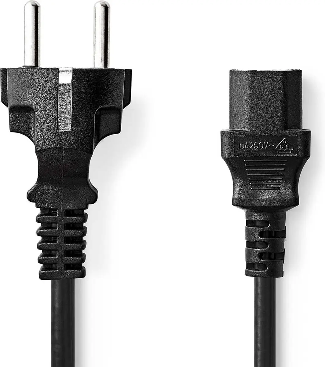 Nedis Stroomkabel Type F IEC-320-C13 2.0m - Zwart