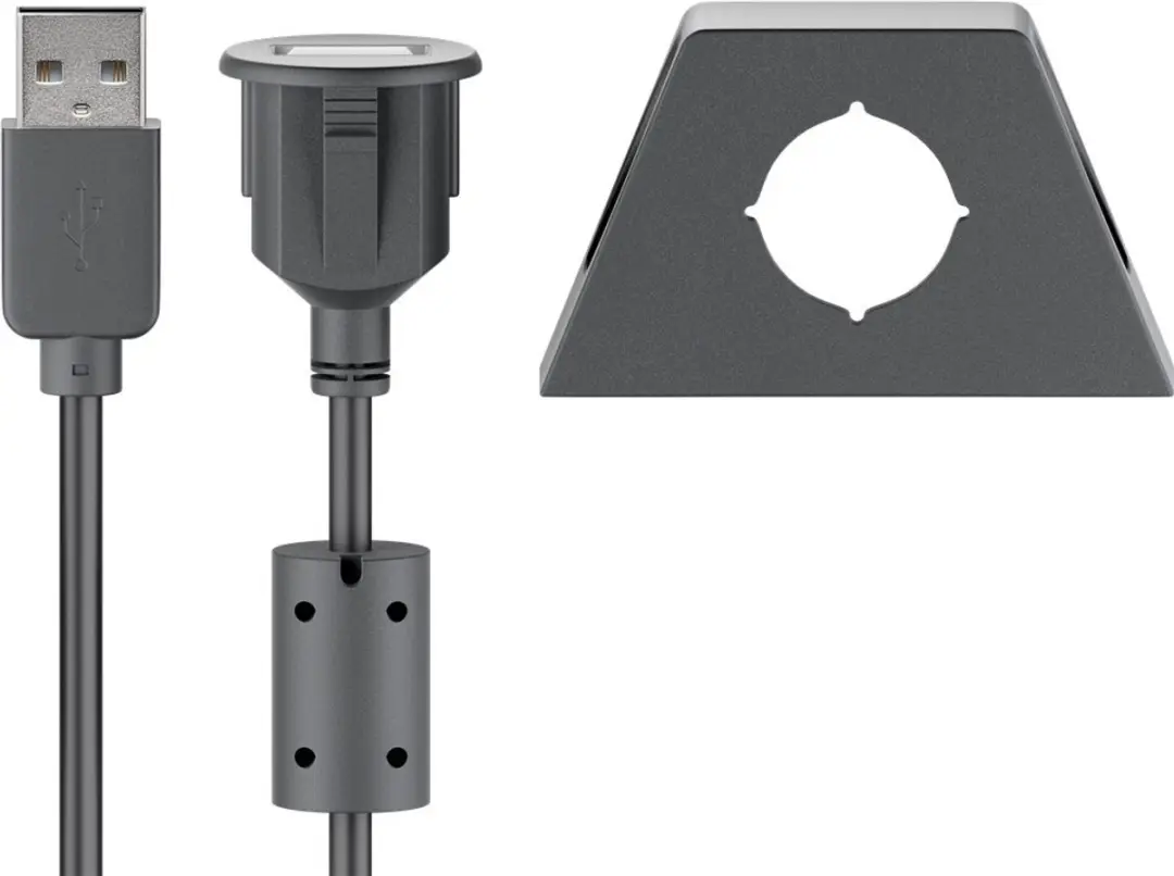 Goobay USB-A Verlengkabel 2.0 0,6m - 10 Stuks - Zwart