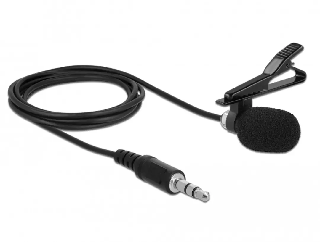 Delock Tie Lavalier Microfoon 3.5mm - Zwart