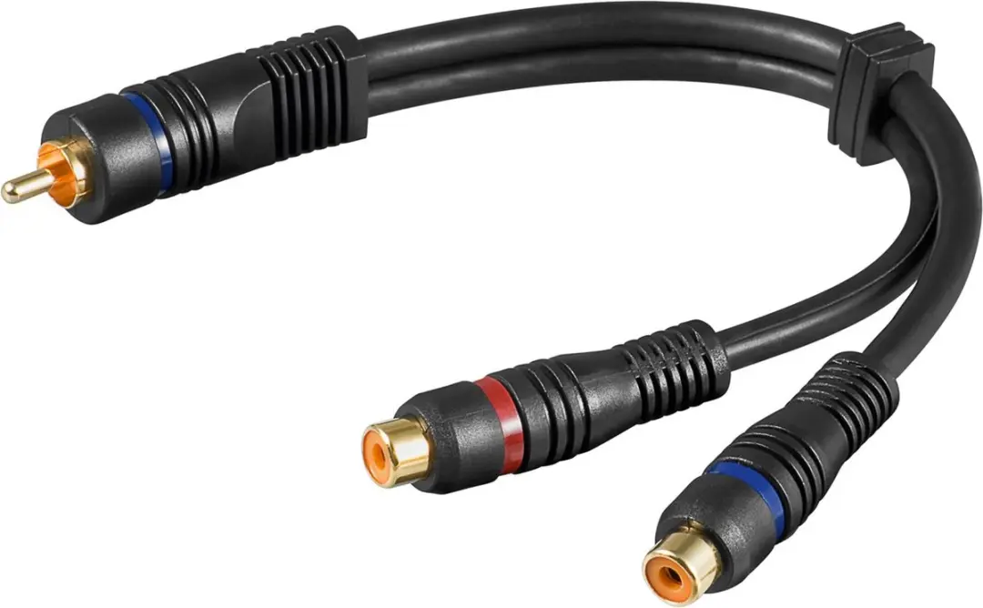 Goobay Tulp Audio Adapter - Verguld/Koper - 0,20m - 10 Stuks