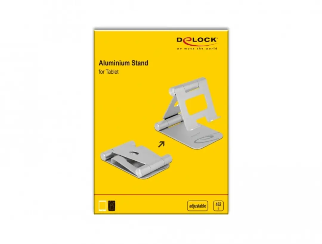 Delock Tabletstandaard Aluminium - Zilver