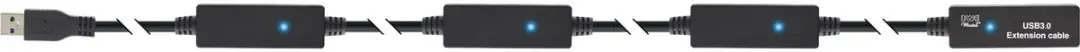 InLine USB3.0 Verlengkabel 20m - 0,9A - Zwart