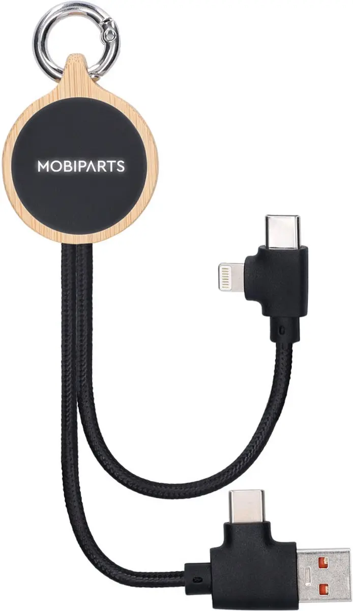 Mobiparts MP-129236 USB-A/USB-C naar Lightning Kabel 0.2m