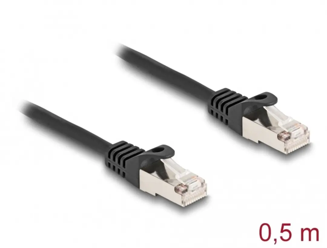 Delock RJ50 Kabel S/FTP 0.5m - Zwart