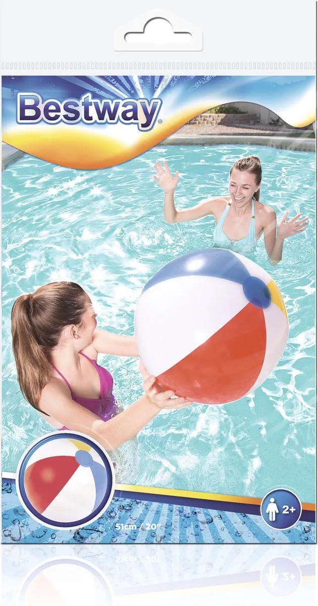Bestway Strandbal 51cm - Multi Color - afbeelding 3 van 6