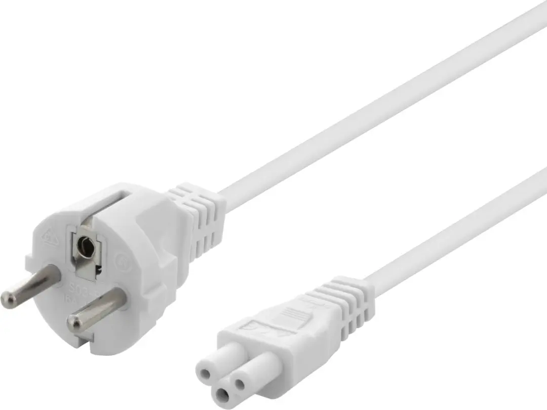 Deltaco DEL-109C-50V Elektriciteitssnoer Wit 0,5m