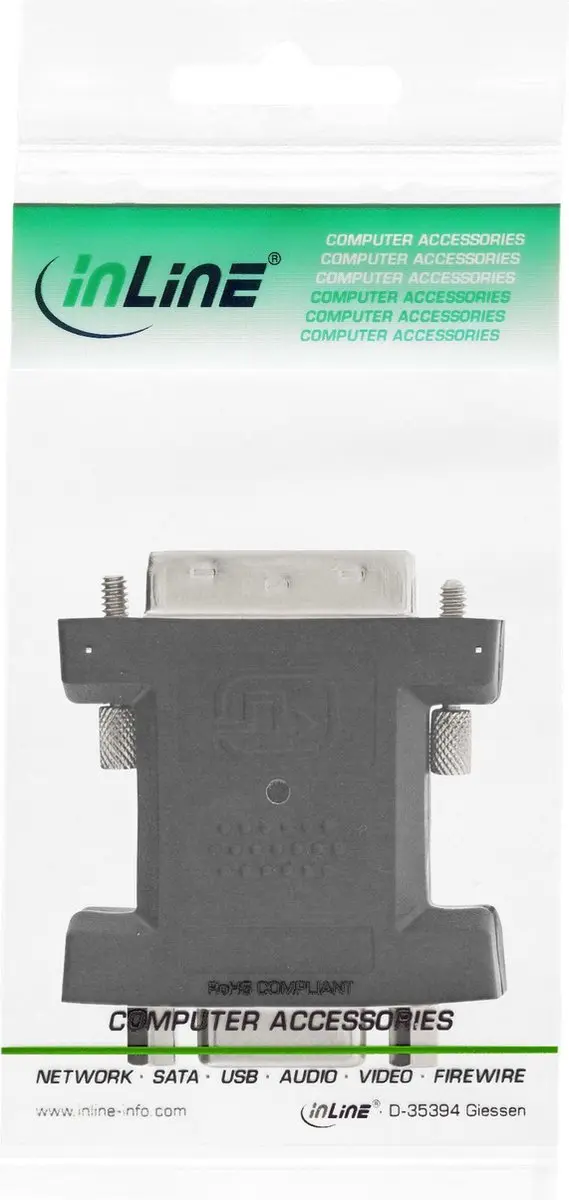 InLine DVI-A Adapter 12+5 naar VGA - Zwart