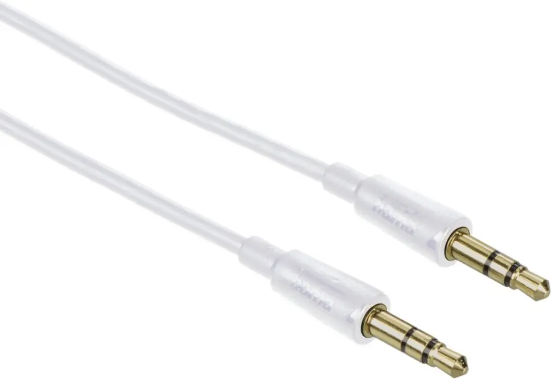 Hama Audiokabel, 3,5-mm-jack stekker-stekker, stereo, 1,5 m, wit