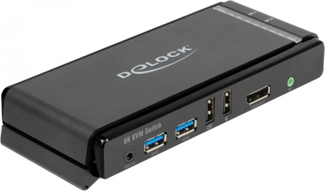 Delock DisplayPort 1.4 KVM Switch 8K 60Hz - USB 5Gbps - Zwart