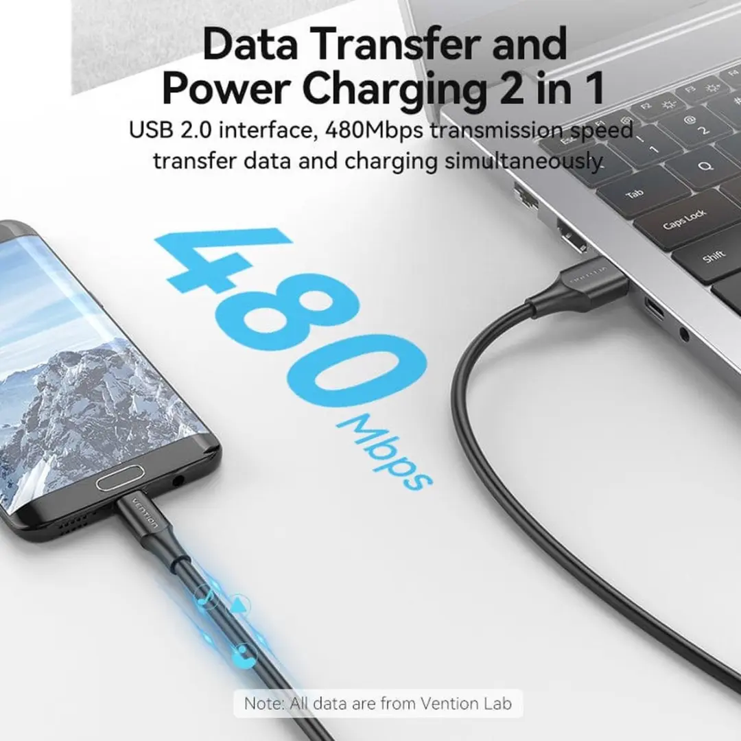 Vention CTIBG USB 2.0 Kabel A naar Micro-B 1,5m - Zwart - afbeelding 6 van 6