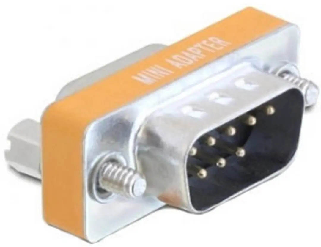 Delock Sub-D 9 Nullmodem Gender Changer - Zilver/Geel