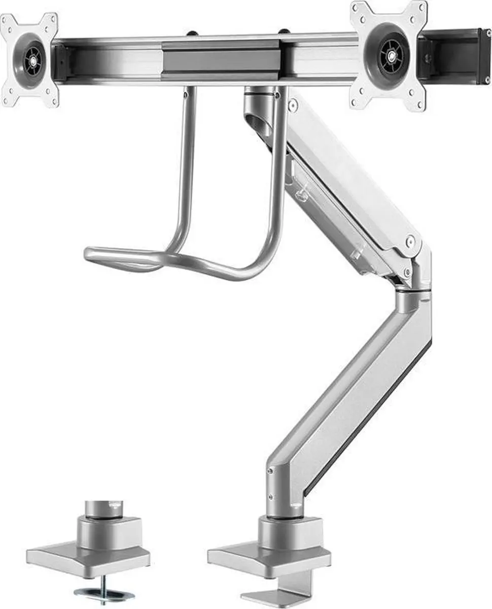 Neomounts NM-D775DXSILVER Monitorarm 2 schermen 10-32" - 1-8 kg/scherm - Zilver