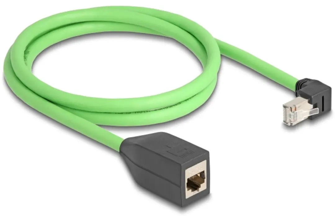 Delock RJ45 Netwerkverlengkabel Cat.6A SF/UTP 1m - Groen
