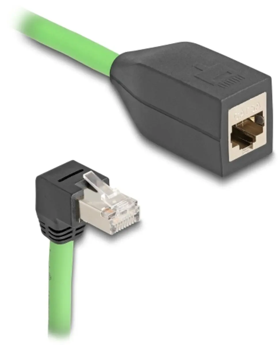 Delock RJ45 Netwerkverlengkabel Cat.6A SF/UTP 1m - Groen