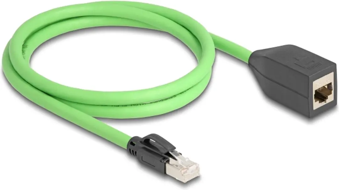 Delock RJ45 Netwerkverlengkabel Cat.6A SF/UTP 1m - Groen