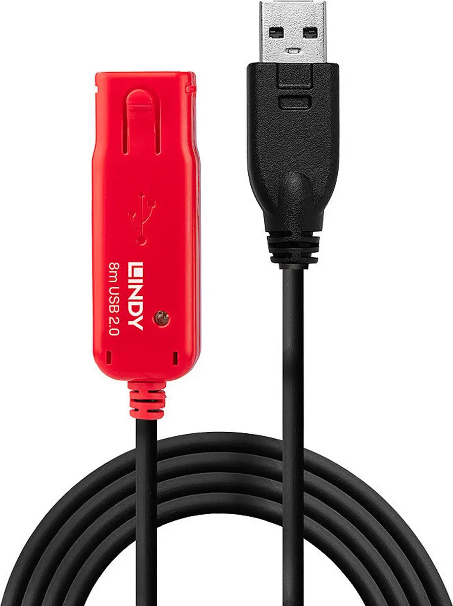 Lindy USB 2.0 Aktieve Verlenging Pro 8m - Zwart - afbeelding 6 van 6