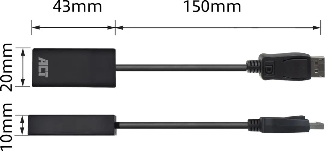 ACT AC7555 DisplayPort naar HDMI Adapter - 4K 30Hz