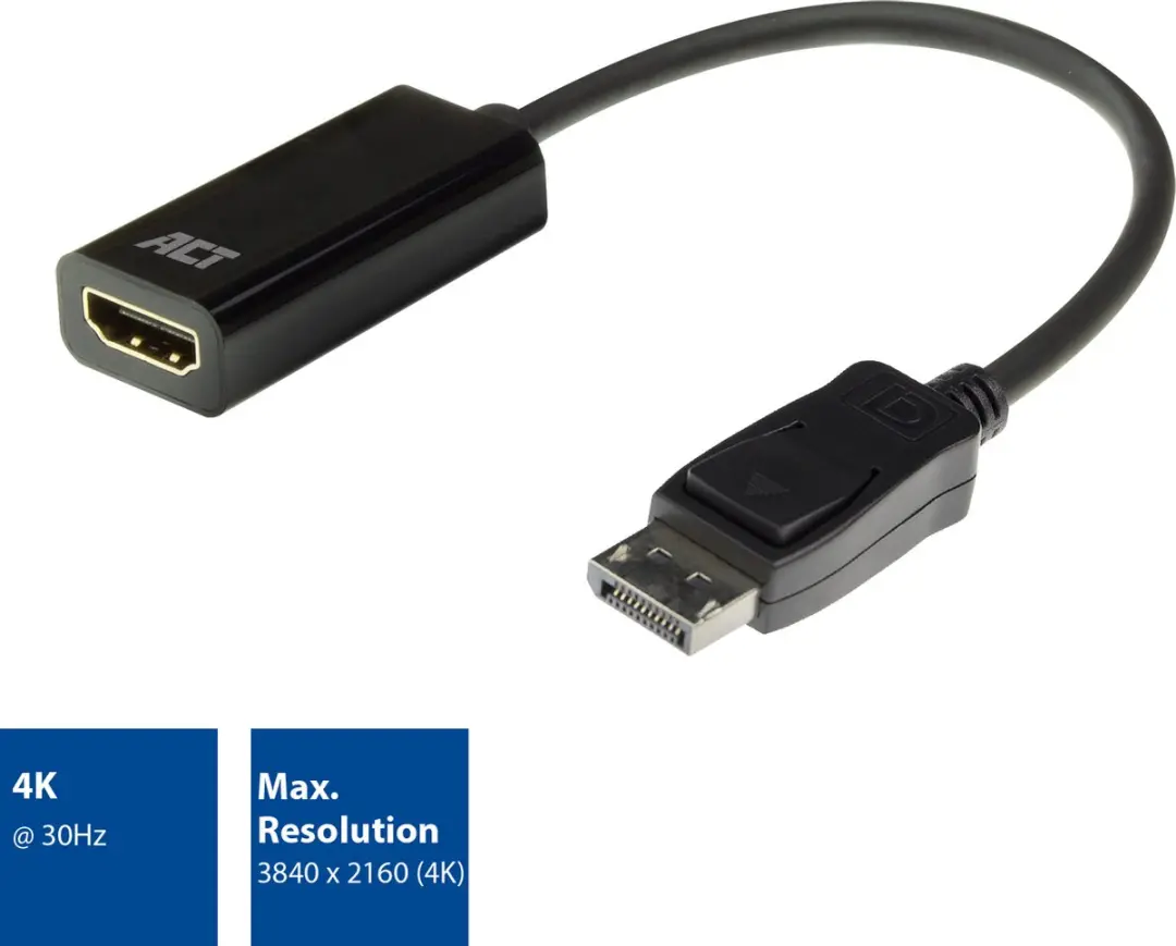 ACT AC7555 DisplayPort naar HDMI Adapter - 4K 30Hz