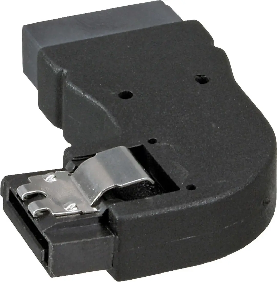 InLine SATA600 Data Adapter 6Gbps - Haaks naar rechts - Zwart