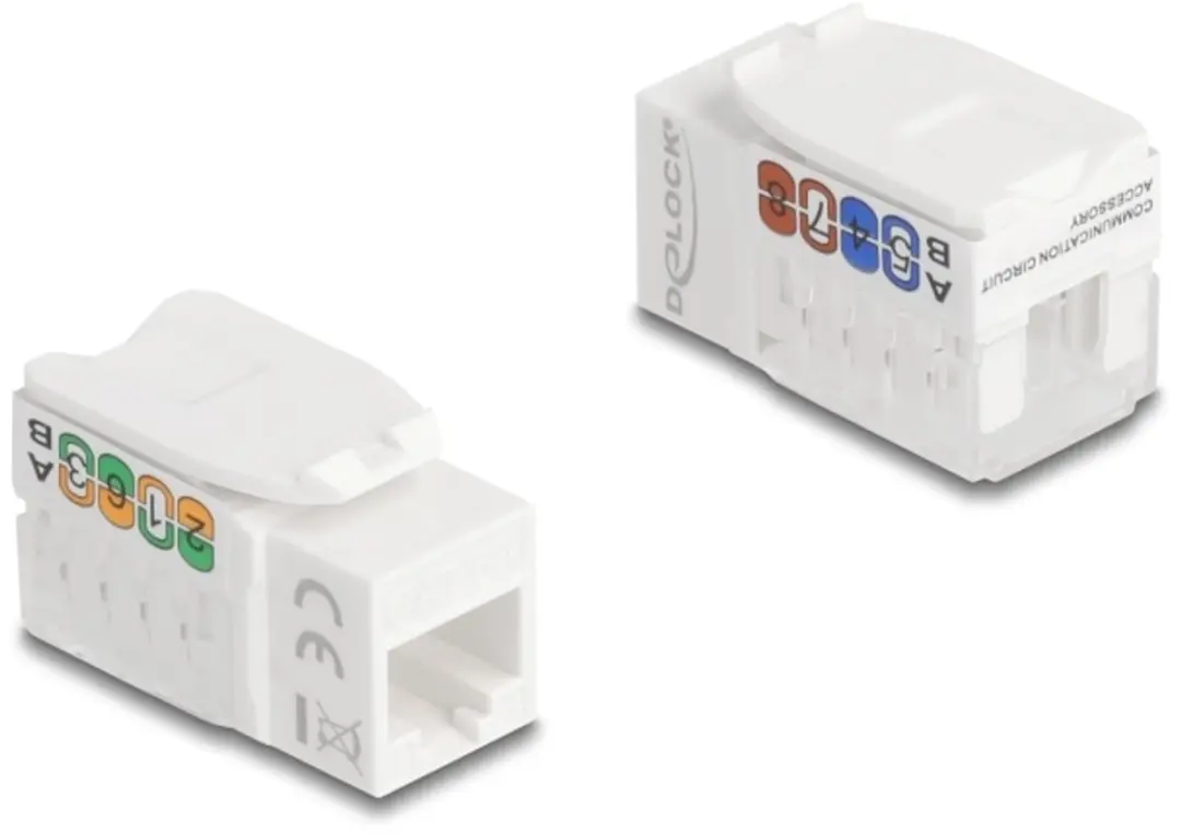 Delock Keystone Module RJ45 LSA Cat.6A 90° Wit