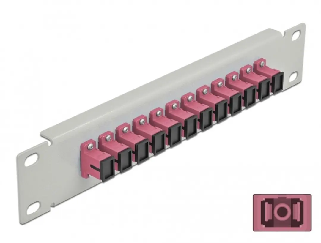 Delock 10" Fiber Optic Patch Panel 12 Port SC Simplex