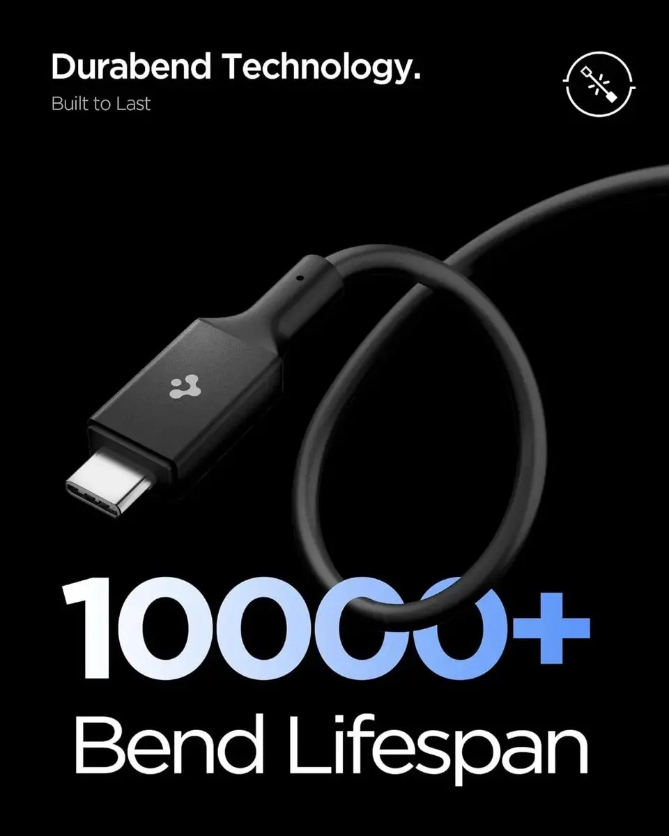 Spigen Essential USB-C Kabel 100W 1M - Zwart