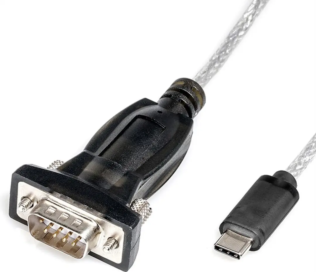 Roline USB-C naar RS232 Seriële Converterkabel 1,8m - Zwart
