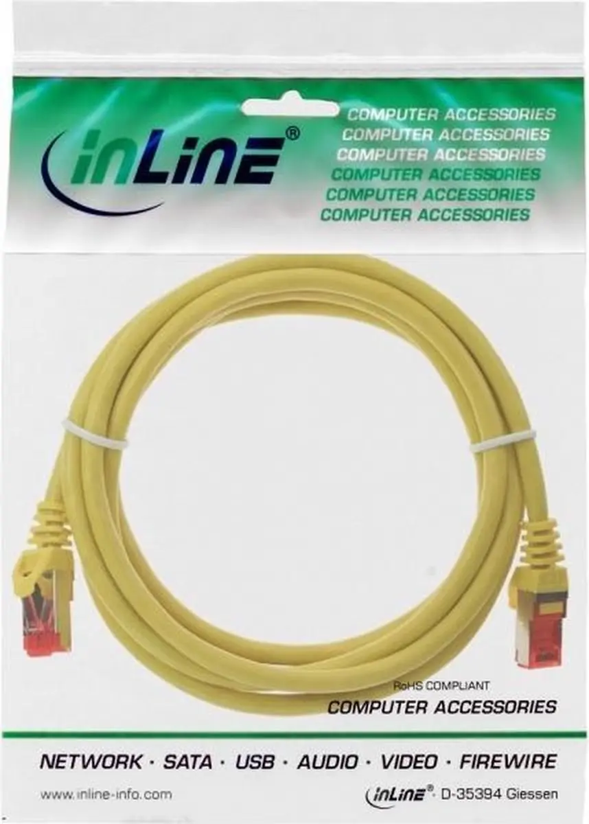 InLine Patchkabel S/FTP Cat.6 1,5m - Geel