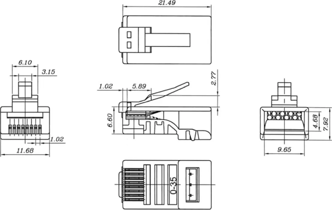 Goobay CAT 6 UTP RJ45-stekker - 10 Stuks - Transparant