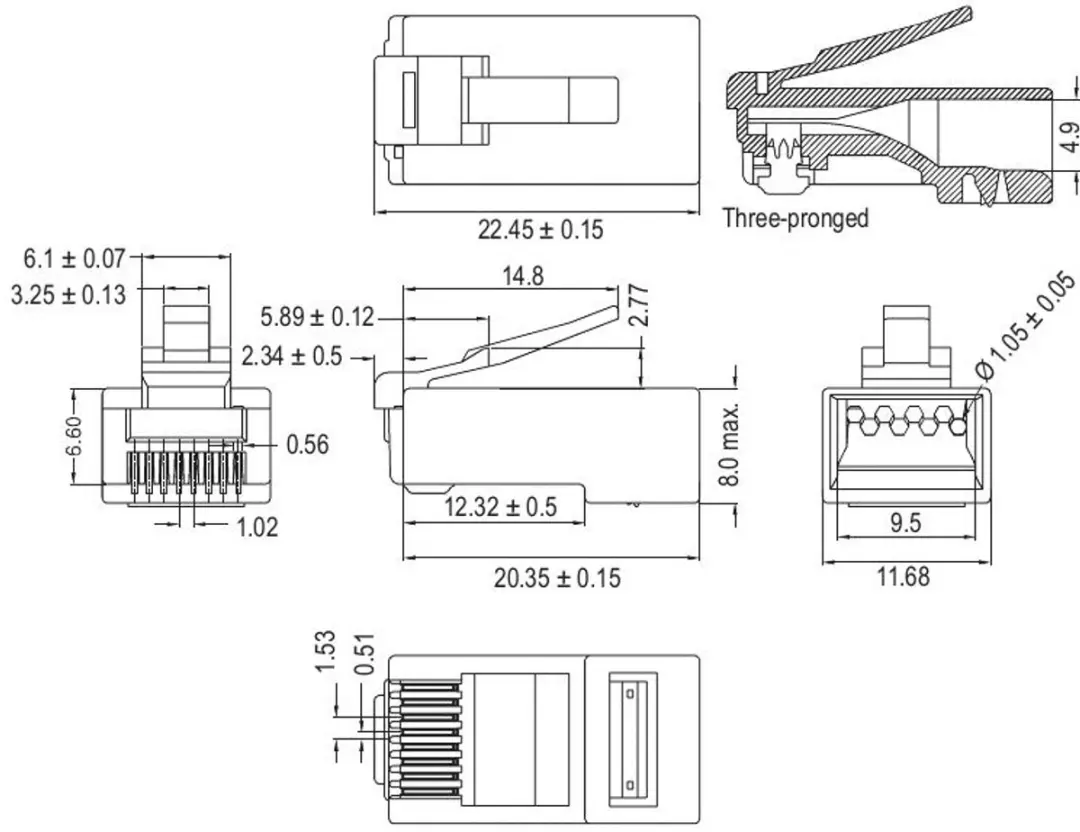 Goobay CAT 6 UTP RJ45-stekker - 10 Stuks - Transparant