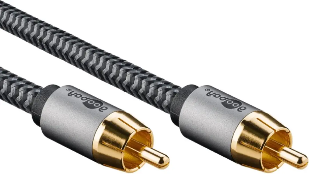 Goobay 65299 Digitale Coax Audiokabel - 10m - Verguld - Zwart/Grijs