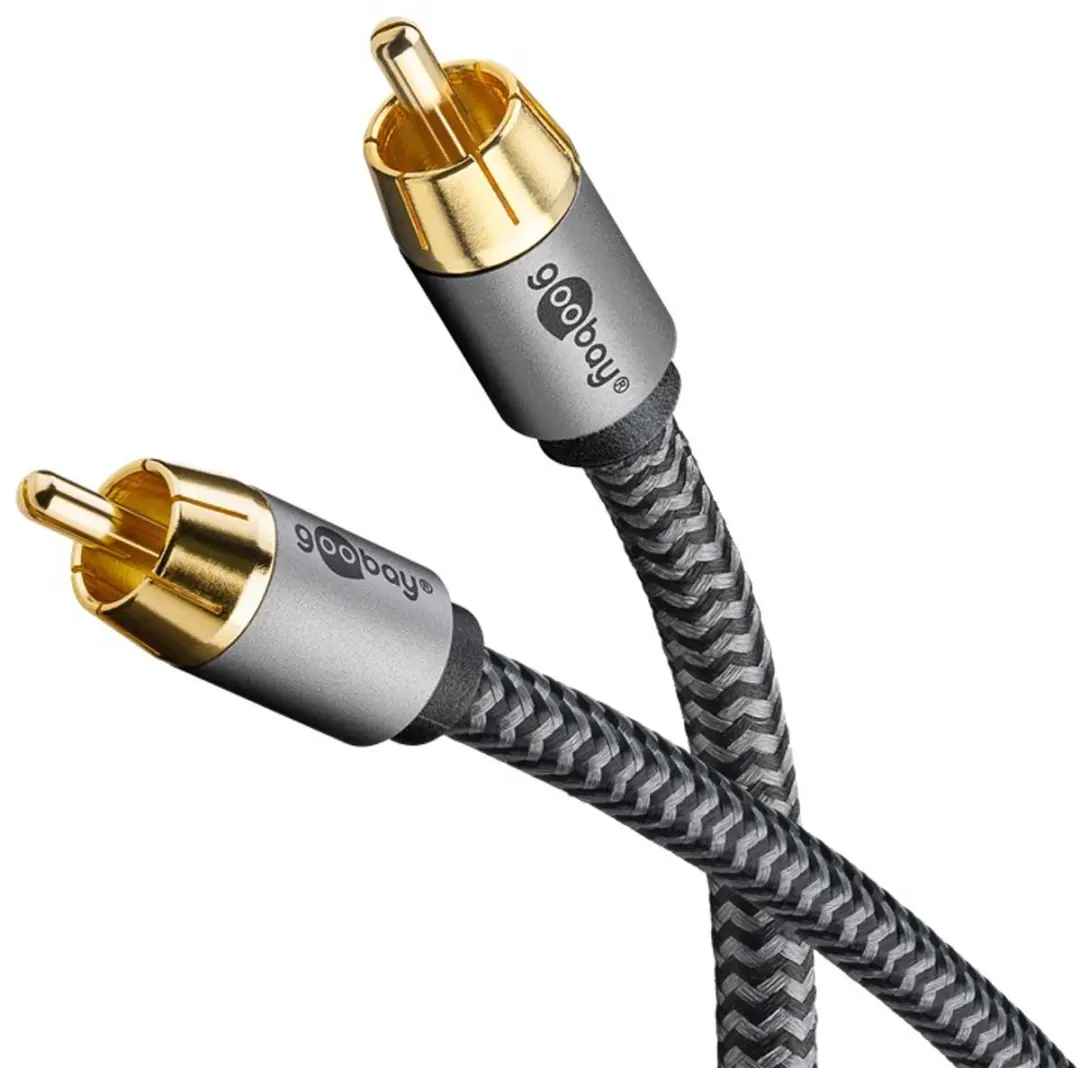 Goobay 65299 Digitale Coax Audiokabel - 10m - Verguld - Zwart/Grijs