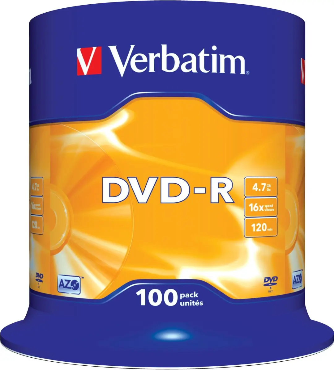 Verbatim 43549 DVD-R disc 4.7 GB 100 stuk(s) Spindel