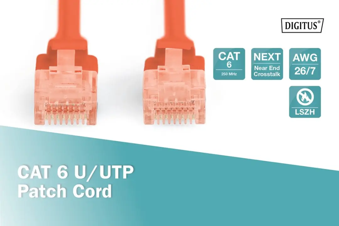 Digitus DK-1617-0025/R UTP Kabel Cat6 - 25cm - Rood