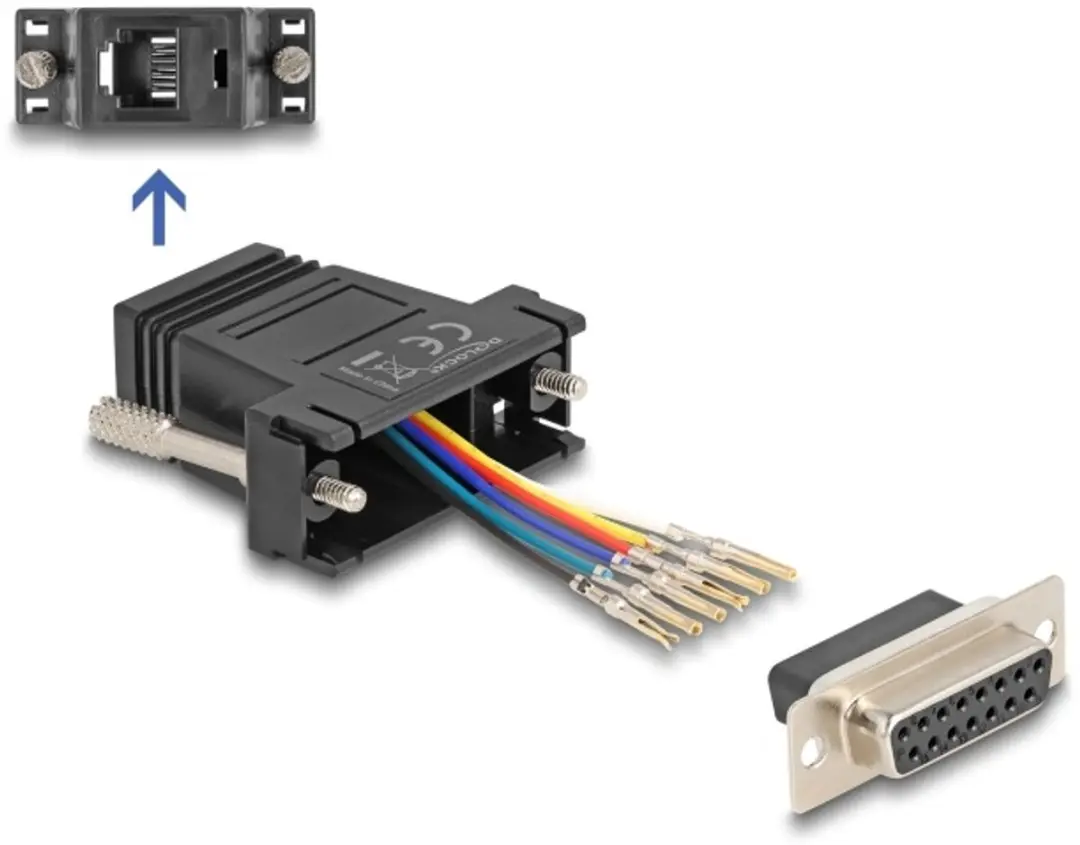 Delock D-Sub 15 naar RJ12 Adapterkit