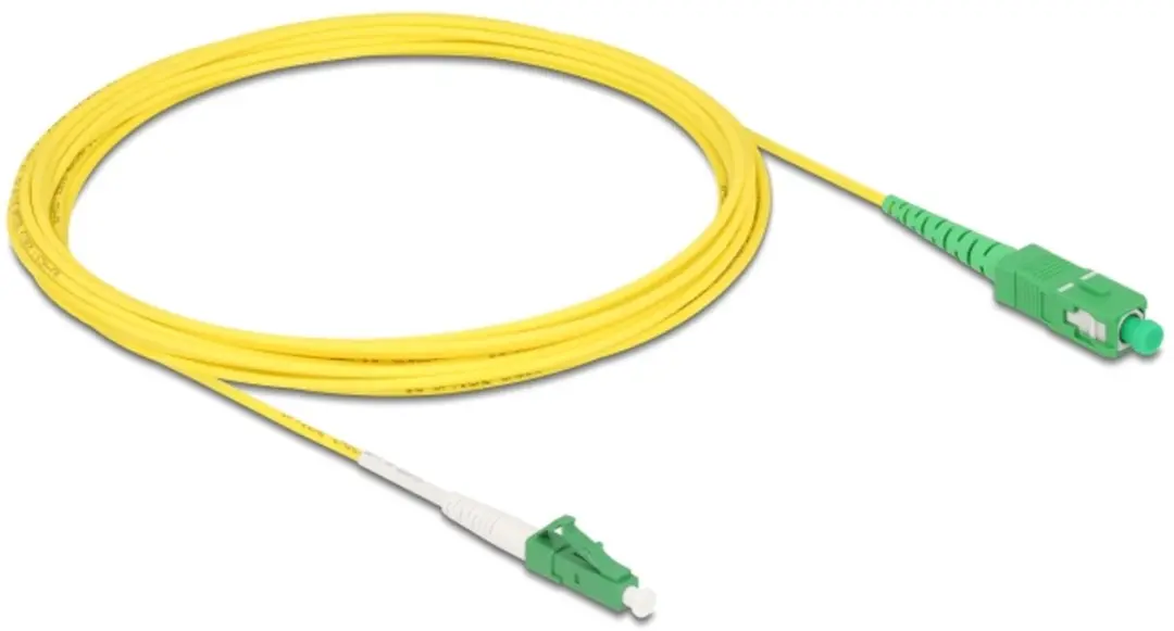 Delock LC-APC naar SC-APC Glasvezelkabel 5m - Geel