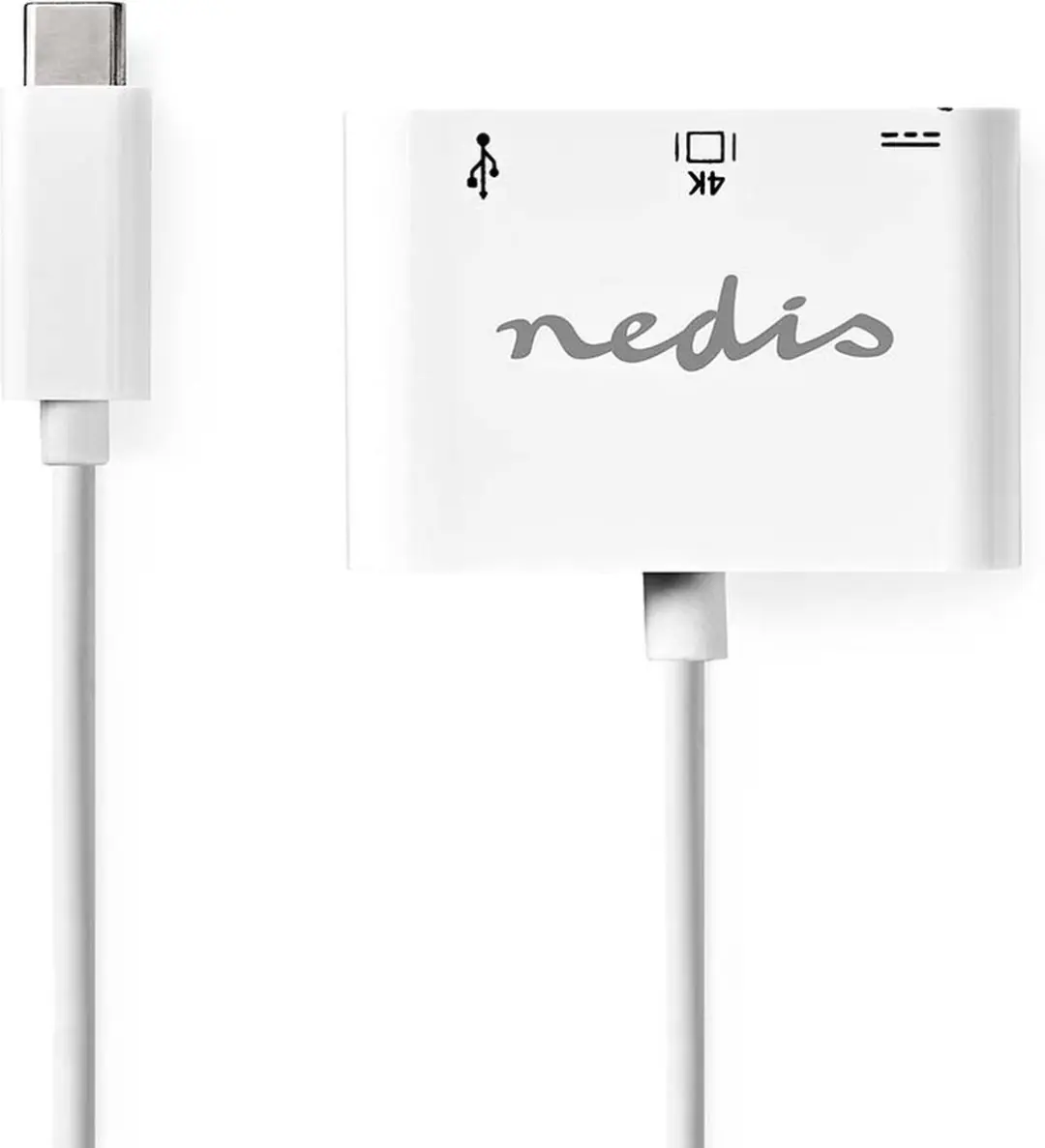 Nedis USB Multi-Port Adapter CCGP64765WT02 - USB-C naar HDMI/USB-A/USB-C 5Gbps - 20cm - Wit