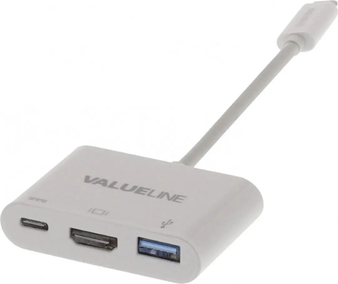 Nedis USB Multi-Port Adapter CCGP64765WT02 - USB-C naar HDMI/USB-A/USB-C 5Gbps - 20cm - Wit
