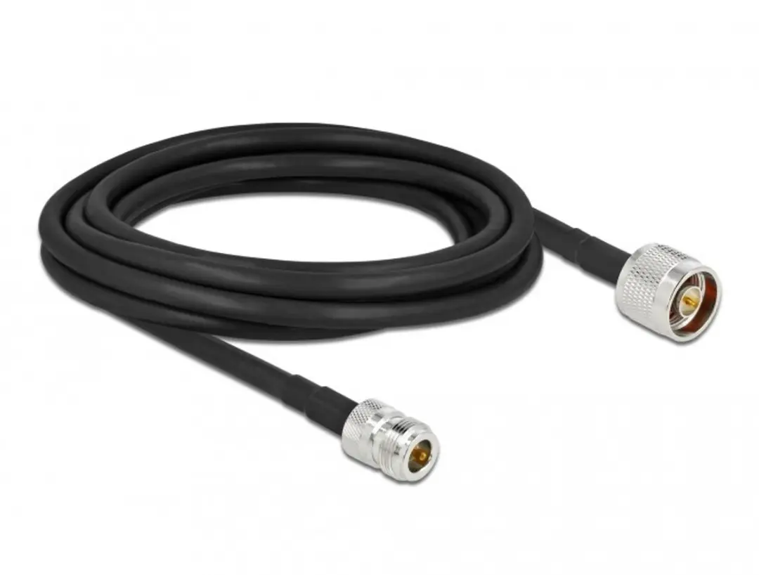 Delock Antennekabel N-plug naar N-bus LMR/CFD300 3m - Zwart
