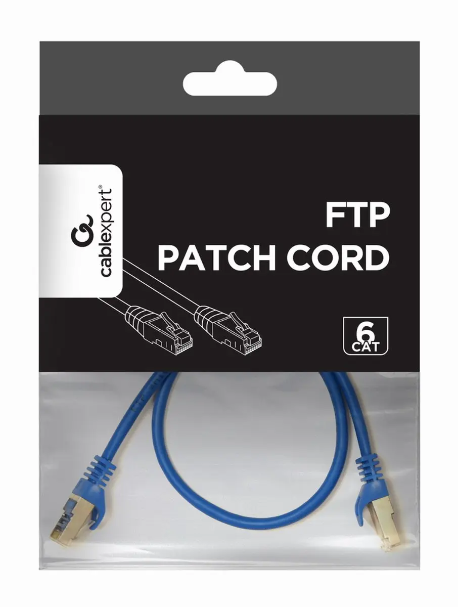 Gembird CablExpert PP6-0.5M/B FTP Cat6 Netwerkkabel - Blauw