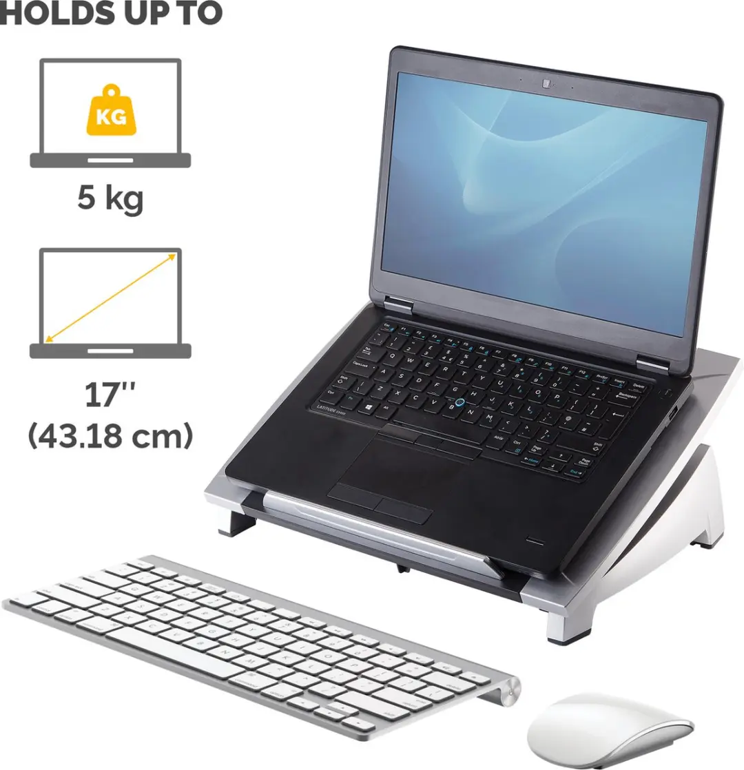 Fellowes Office Suites Laptopstandaard 0043859470952 - 17 Inch - Zwart/Zilver